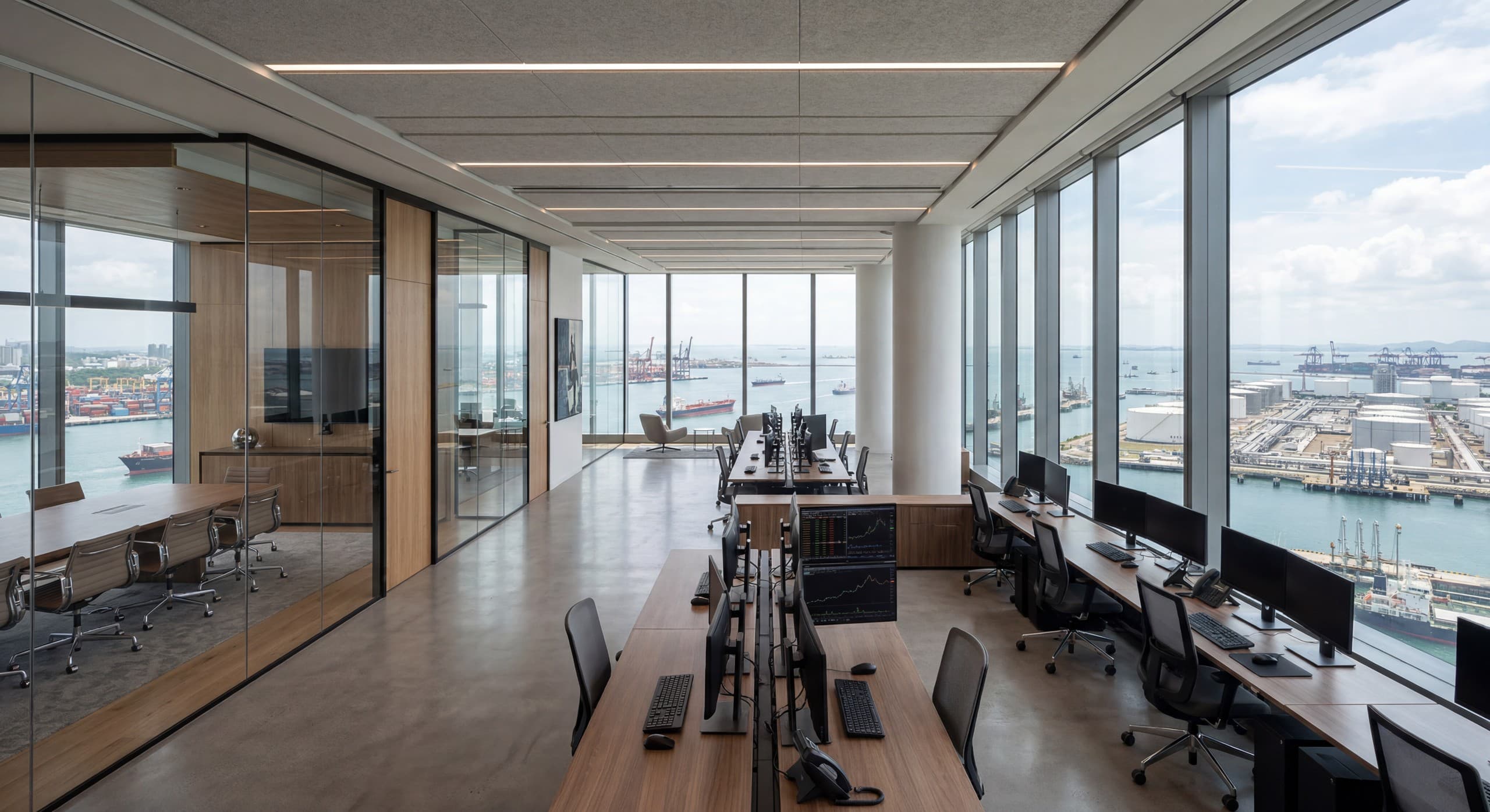 Desert Rain DMCC office overlooking the port